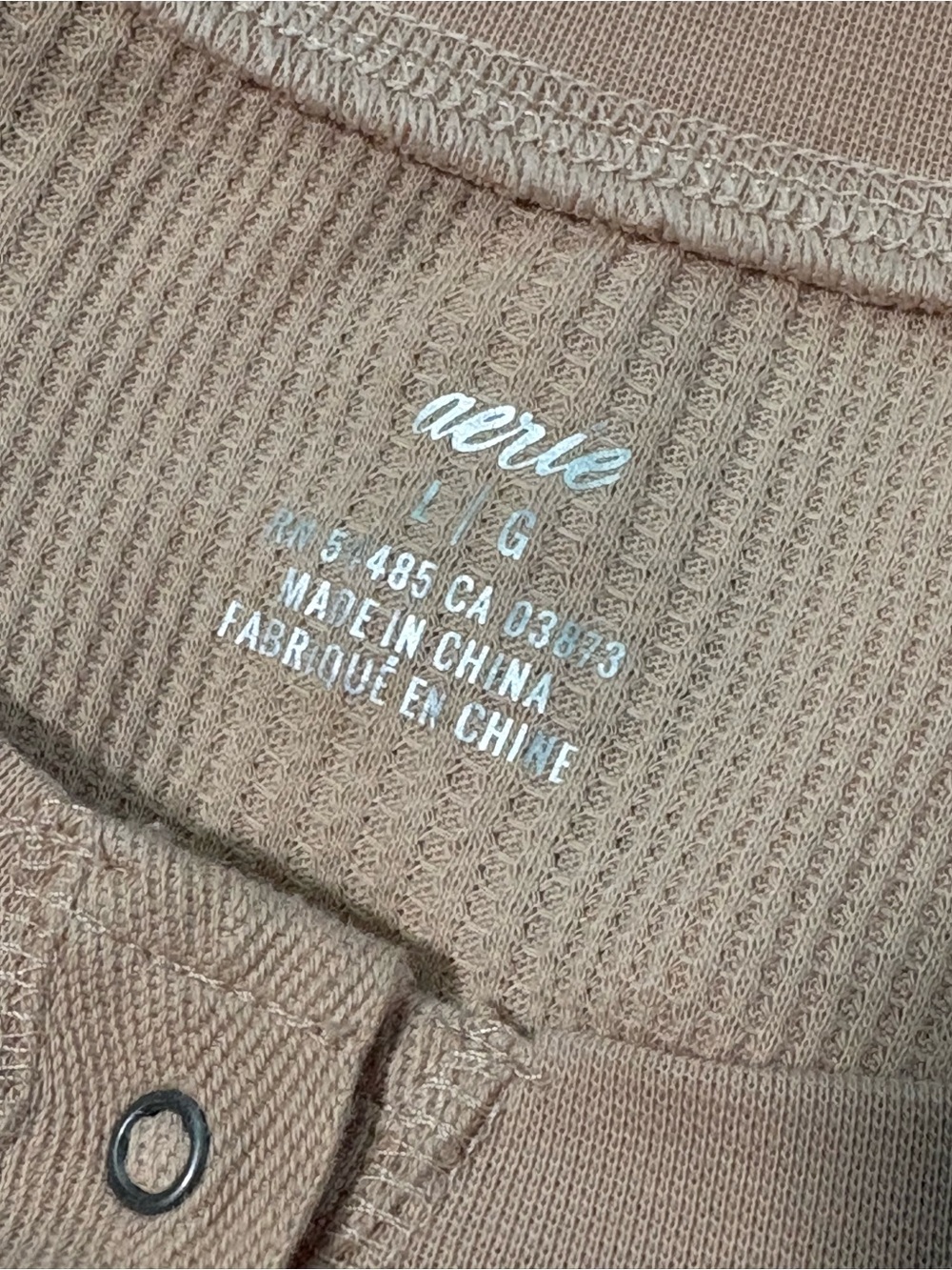 Aerie • Snap Henley Long Sleeve Top - Picture 3 of 5